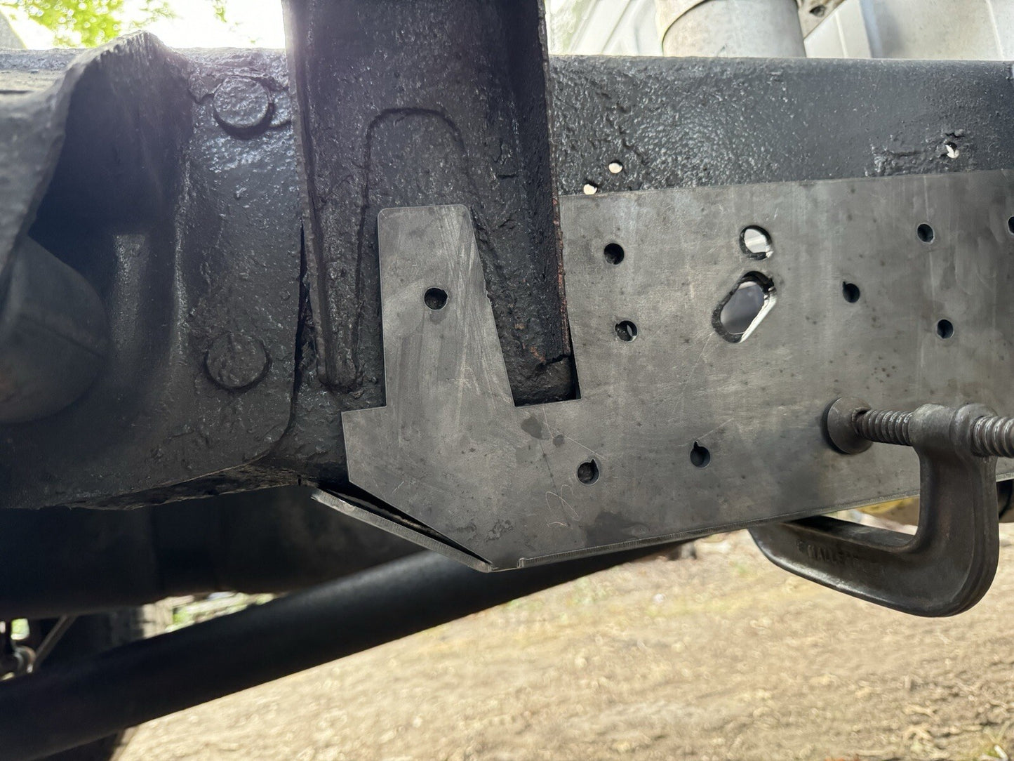 1994-2002 Dodge Ram EXT CAB LONG BED PASSENGER Frame Rail Rust Repair Leaf Perch Rear